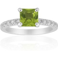 Burmesischer Peridot-Silberring Burmesischer Peridot-Silberring