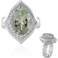 Grüner Amethyst-Silberring (Dallas Prince Designs) Grüner Amethyst-Silberring (Dallas Prince Designs)