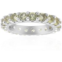 Grüner Amethyst-Silberring Grüner Amethyst-Silberring