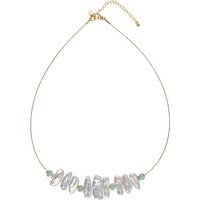 Weiße Süßwasserzuchtperlen-Halskette Weiße Süßwasserzuchtperlen-Halskette