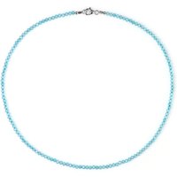 Himmelblauer Topas-Silberhalskette Himmelblauer Topas-Silberhalskette
