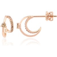 SI1 Argyle-Rose de France-Brillant-Goldohrringe (Annette) SI1 Argyle-Rose de France-Brillant-Goldohrringe (Annette)