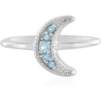 Schweizblauer Topas-Silberring Schweizblauer Topas-Silberring