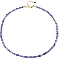 Tansanit-Silberhalskette Tansanit-Silberhalskette