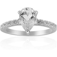 Weißer Topas-Silberring Weißer Topas-Silberring