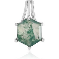 Moosachat-Silberanhänger Moosachat-Silberanhänger