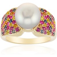 Silberne Südseeperlen-Goldring (Michelle Albala) Silberne Südseeperlen-Goldring (Michelle Albala)