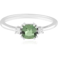 Chrom-Apatit-Silberring Chrom-Apatit-Silberring