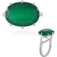 Grüner Onyx-Silberring Grüner Onyx-Silberring