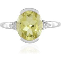 Limonen-Quarz-Silberring Limonen-Quarz-Silberring