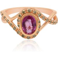 Pinkfarbener Saphir-Goldring (Annette) Pinkfarbener Saphir-Goldring (Annette)
