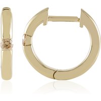 I2 Schokoladen-Brillant-Silberohrringe I2 Schokoladen-Brillant-Silberohrringe