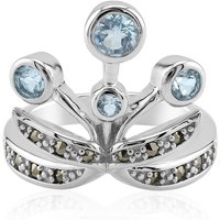 Himmelblauer Topas-Silberring (Annette classic) Himmelblauer Topas-Silberring (Annette classic)