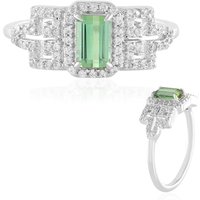 Grüner Benedito-Turmalin-Silberring Grüner Benedito-Turmalin-Silberring