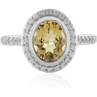 Gelber Beryll-Silberring Gelber Beryll-Silberring