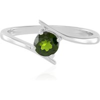 Russischer Diopsid-Silberring Russischer Diopsid-Silberring