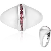 Pinkfarbener SI1 Brillant-Platinring (KM by Juwelo) Pinkfarbener SI1 Brillant-Platinring (KM by Juwelo)