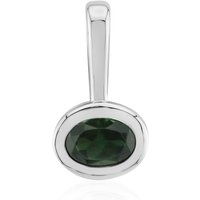 Brasilianischer Grüner Turmalin-Silberanhänger (Pallanova) Brasilianischer Grüner Turmalin-Silberanhänger (Pallanova)