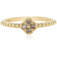 I2 Champagner-Brillant-Silberring I2 Champagner-Brillant-Silberring