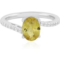 Goldener Apatit-Silberring Goldener Apatit-Silberring