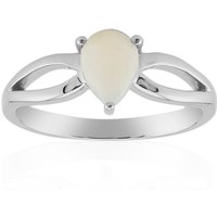 Weißer Opal-Silberring Weißer Opal-Silberring