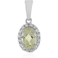 Kanariengelber Kunzit-Silberanhänger Kanariengelber Kunzit-Silberanhänger