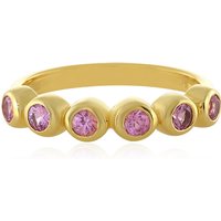 Pinkfarbener Saphir-Silberring Pinkfarbener Saphir-Silberring