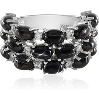 Indischer Stern-Diopsid-Silberring Indischer Stern-Diopsid-Silberring