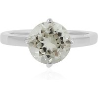 Grüner Amethyst-Silberring Grüner Amethyst-Silberring