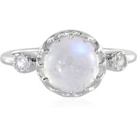 Regenbogen-Mondstein-Silberring Regenbogen-Mondstein-Silberring
