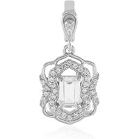 Weißer Saphir-Silberanhänger Weißer Saphir-Silberanhänger