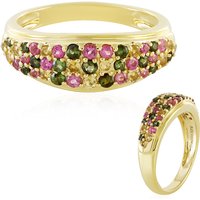 Brasilianischer Turmalin-Silberring Brasilianischer Turmalin-Silberring