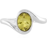 Goldener Apatit-Silberring Goldener Apatit-Silberring