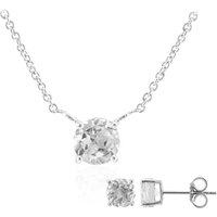 Weißer Topas-Silberset Weißer Topas-Silberset