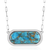 Blauer Mohave-Kupfer-Türkis-Silbercollier (Faszination Türkis) Blauer Mohave-Kupfer-Türkis-Silbercollier (Faszination Türkis)