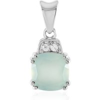 Aqua-Chalzedon-Silberanhänger Aqua-Chalzedon-Silberanhänger