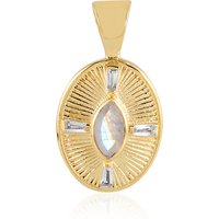 Regenbogen-Mondstein-Messinganhänger (Juwelo Style) Regenbogen-Mondstein-Messinganhänger (Juwelo Style)