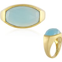 Aqua-Chalzedon-Silberring (MONOSONO COLLECTION) Aqua-Chalzedon-Silberring (MONOSONO COLLECTION)
