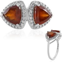 Hessonit-Granat-Silberring Hessonit-Granat-Silberring