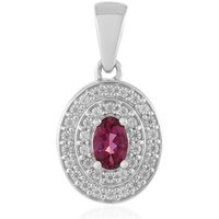 Nigerianischer Pinkfarbener Turmalin-Silberanhänger Nigerianischer Pinkfarbener Turmalin-Silberanhänger