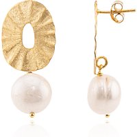 Weiße Süßwasserzuchtperlen-Silberohrringe (Joias do Paraíso) Weiße Süßwasserzuchtperlen-Silberohrringe (Joias do Paraíso)