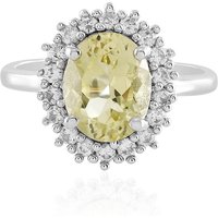 Limonen-Quarz-Silberring Limonen-Quarz-Silberring