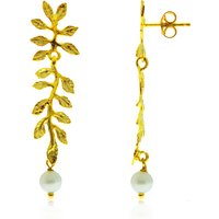 Weiße Süßwasserzuchtperlen-Silberohrringe (Joias do Paraíso) Weiße Süßwasserzuchtperlen-Silberohrringe (Joias do Paraíso)