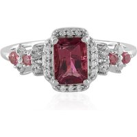 Nigerianischer Pinkfarbener Turmalin-Silberring Nigerianischer Pinkfarbener Turmalin-Silberring