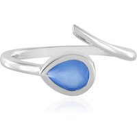 Blauer Onyx-Silberring Blauer Onyx-Silberring
