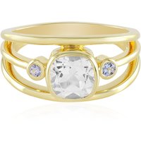 Weißer Topas-Silberring Weißer Topas-Silberring