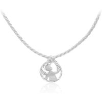 Hummelfigur mit Weißer Topas-Silberhalskette Hummelfigur mit Weißer Topas-Silberhalskette