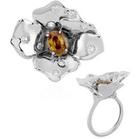 Gelber Zirkon-Silberring (SAELOCANA) Gelber Zirkon-Silberring (SAELOCANA)