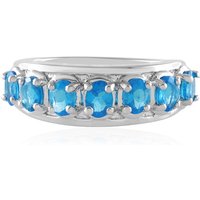 Neonblauer Apatit-Silberring Neonblauer Apatit-Silberring