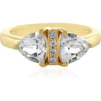 Weißer Topas-Silberring Weißer Topas-Silberring